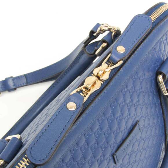 GUCCI Authentic Blue Leather Shoulder Bag - Picture 11 of 16